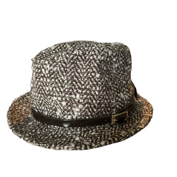 Banana Republic WOOL TWEED FEDORA with belt around the crown size M/L - Picture 1 of 12